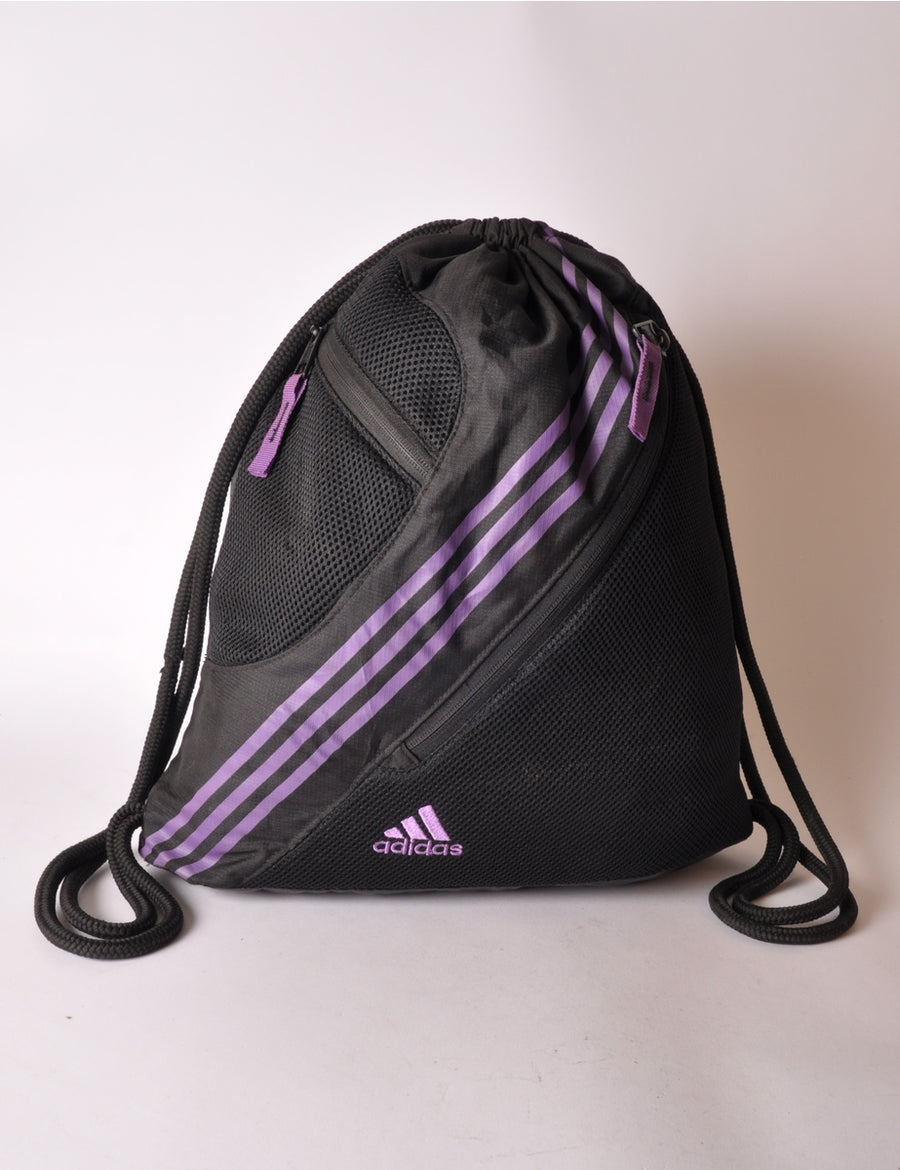 purple adidas drawstring bag