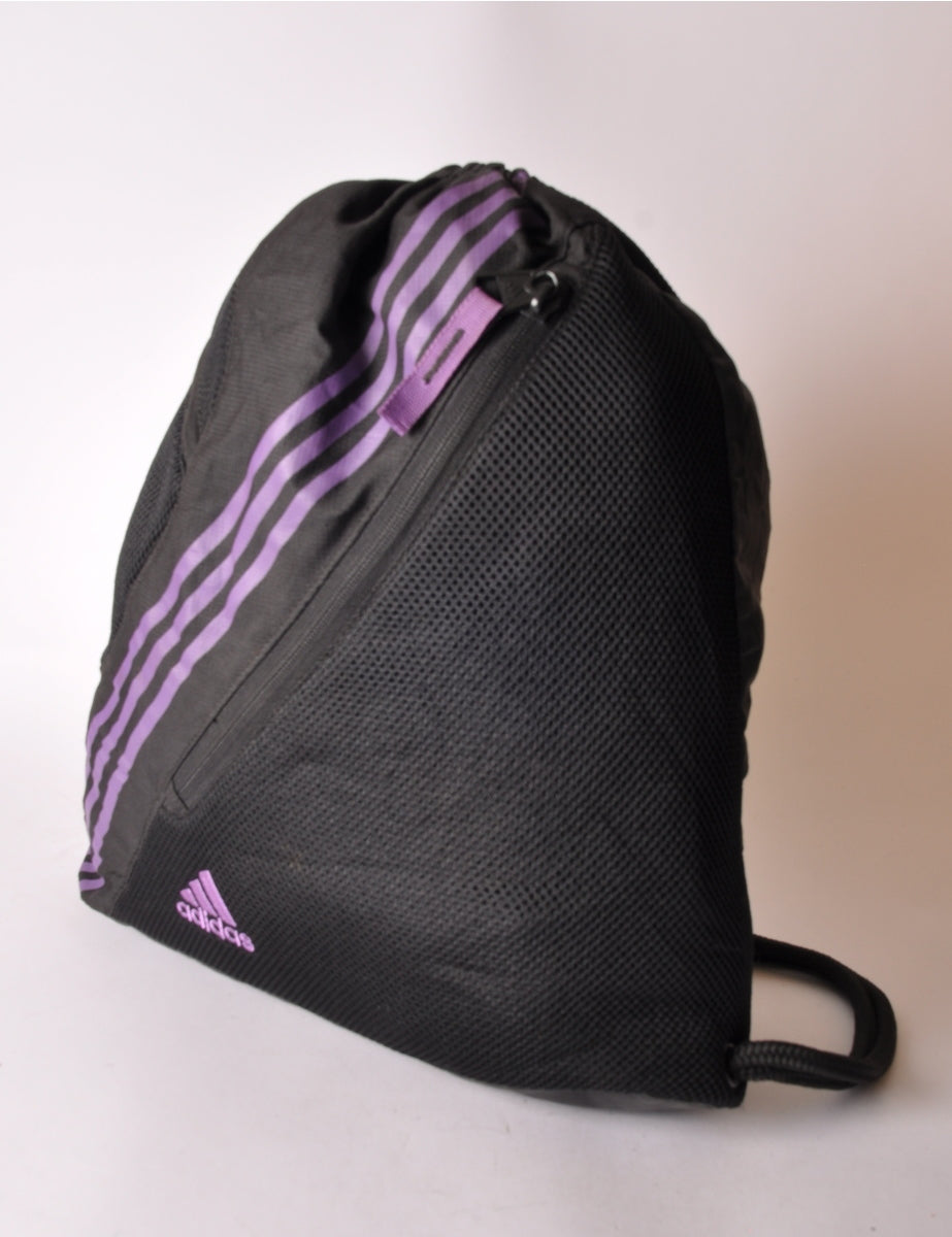 purple adidas drawstring bag