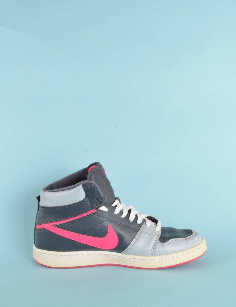 pink and grey nike high tops