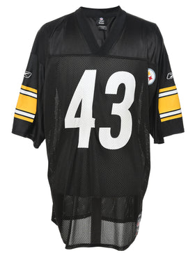 80's Football Pittsburgh Jersey // Small Medium // Ladies Girls Football  Jersey // Jersey Look Tee // Black Yellow White Mesh