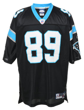 Vintage REEBOK NFL Carolina Panthers American Football Jersey Black XL