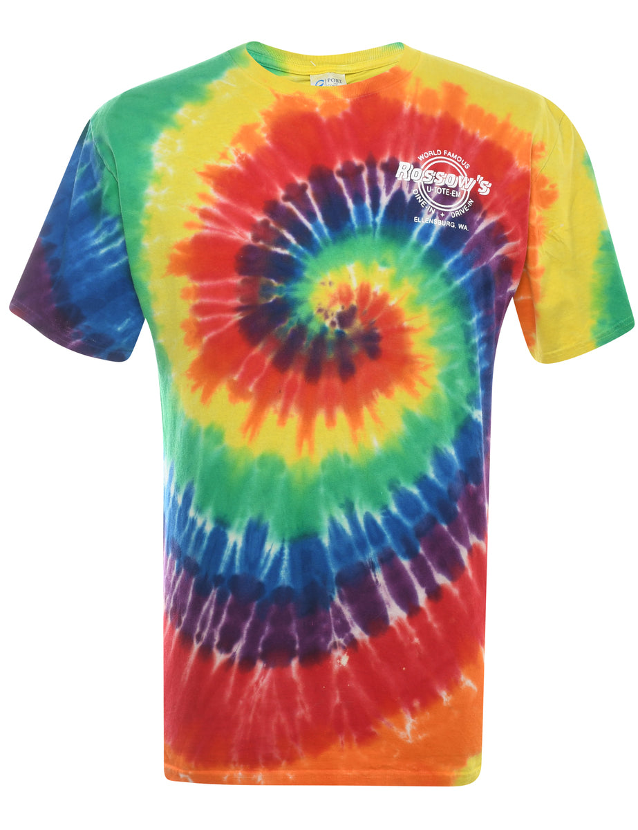 Unisex Tie Dyed T-shirt Multi-coloured, M | Beyond Retro - E00697082