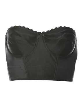 VS 1990's Black Lace Zip Bustier Corset Top – Fae Vintage