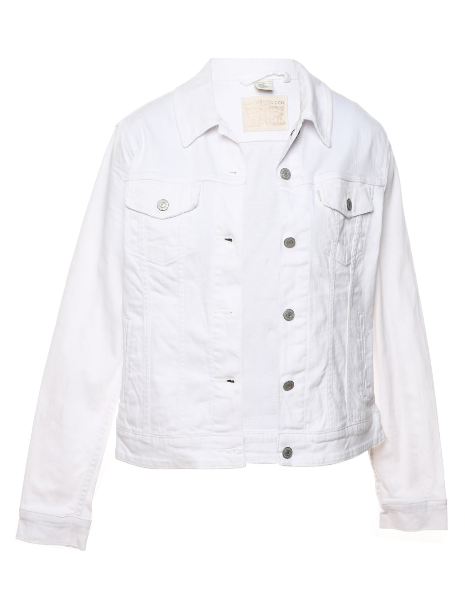 Women's Levi's Levi's White Classic Denim Jacket White, M | Beyond Retro -  E00910170