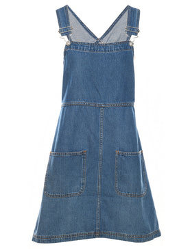 The Dungaree Maxi Denim Dress  Vintage 90s John Baner Overall light b –  The Vintage Takeaway