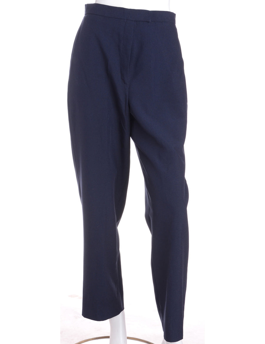 womens navy tapered trousers