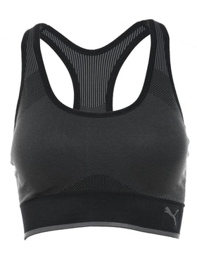 PUMA SEAMLESS GREY/BLACK SPORTS BRA