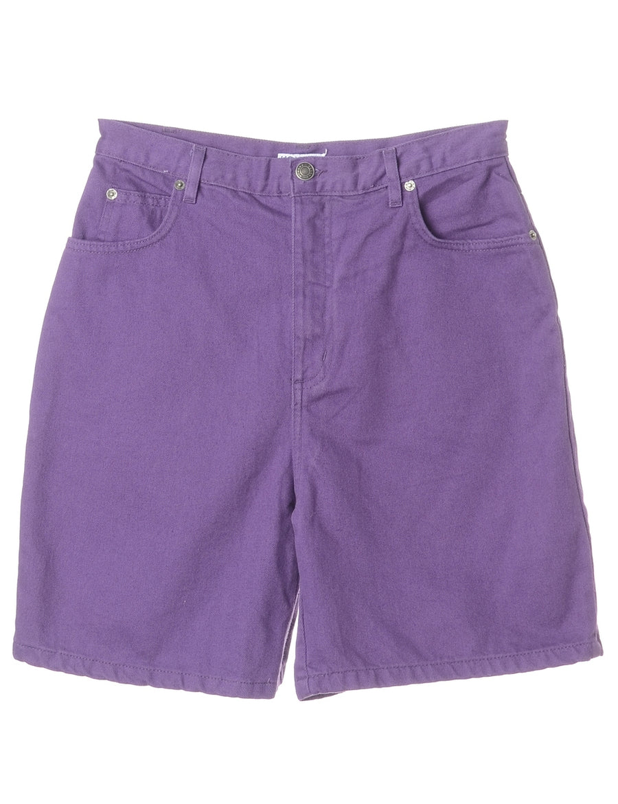 purple denim shorts womens