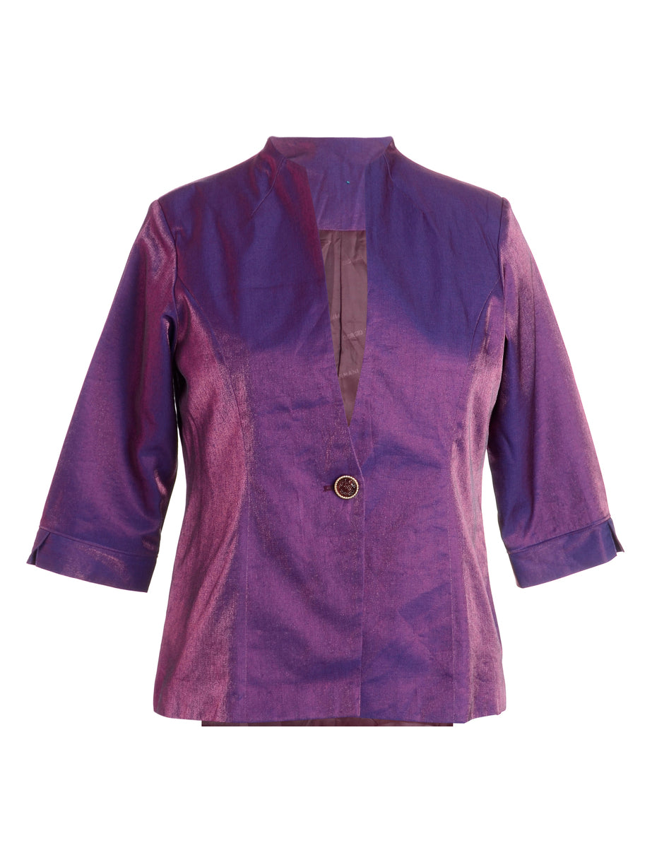 purple evening jacket