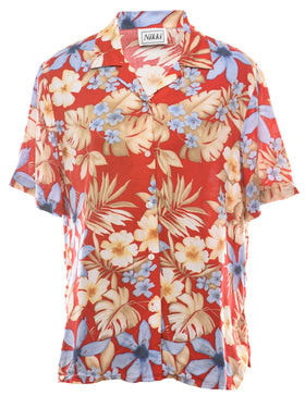 Cute Colorful Ladies Vintage Hawaiian Shirt Petite Xl Caribbean Joe Vintage  s - StirTshirt