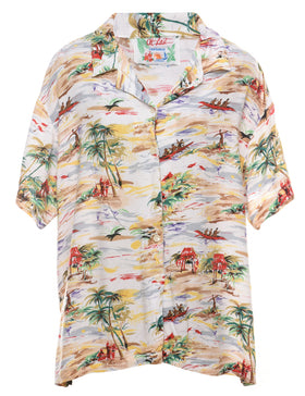 Cute Colorful Ladies Vintage Hawaiian Shirt Petite Xl Caribbean Joe Vintage  s - StirTshirt