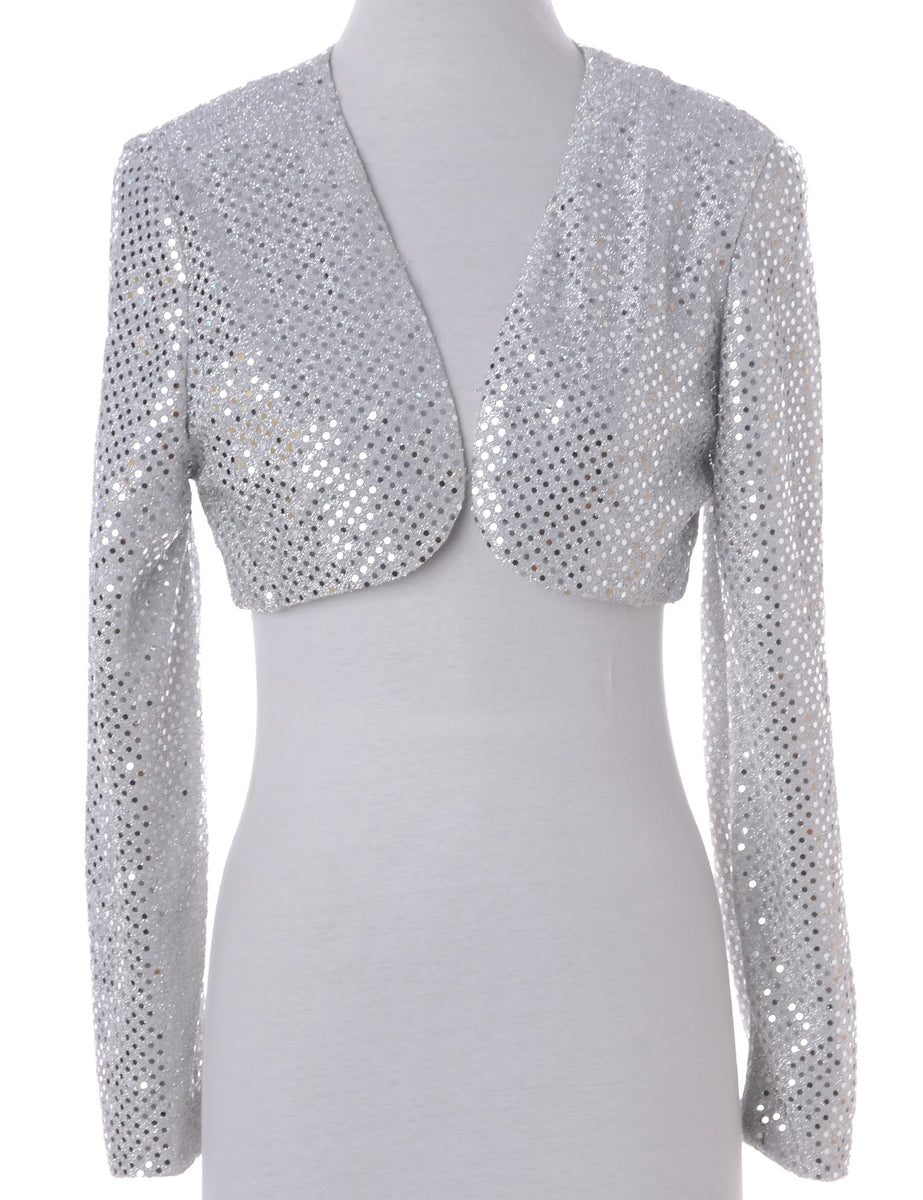 silver dressy jacket