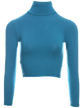 Vintage Women's Crop Top - Blue - S