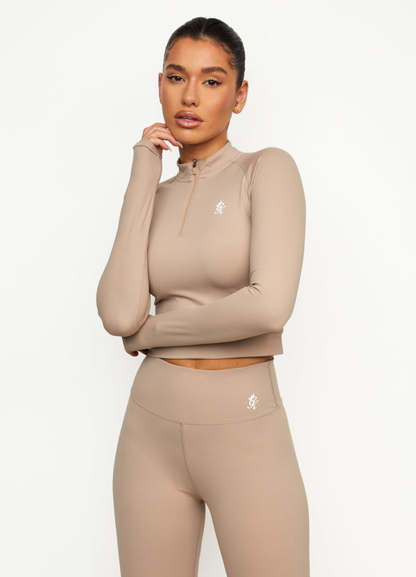 Gym King 365 Long Sleeve 1/4 Zip - Frosted Mocha