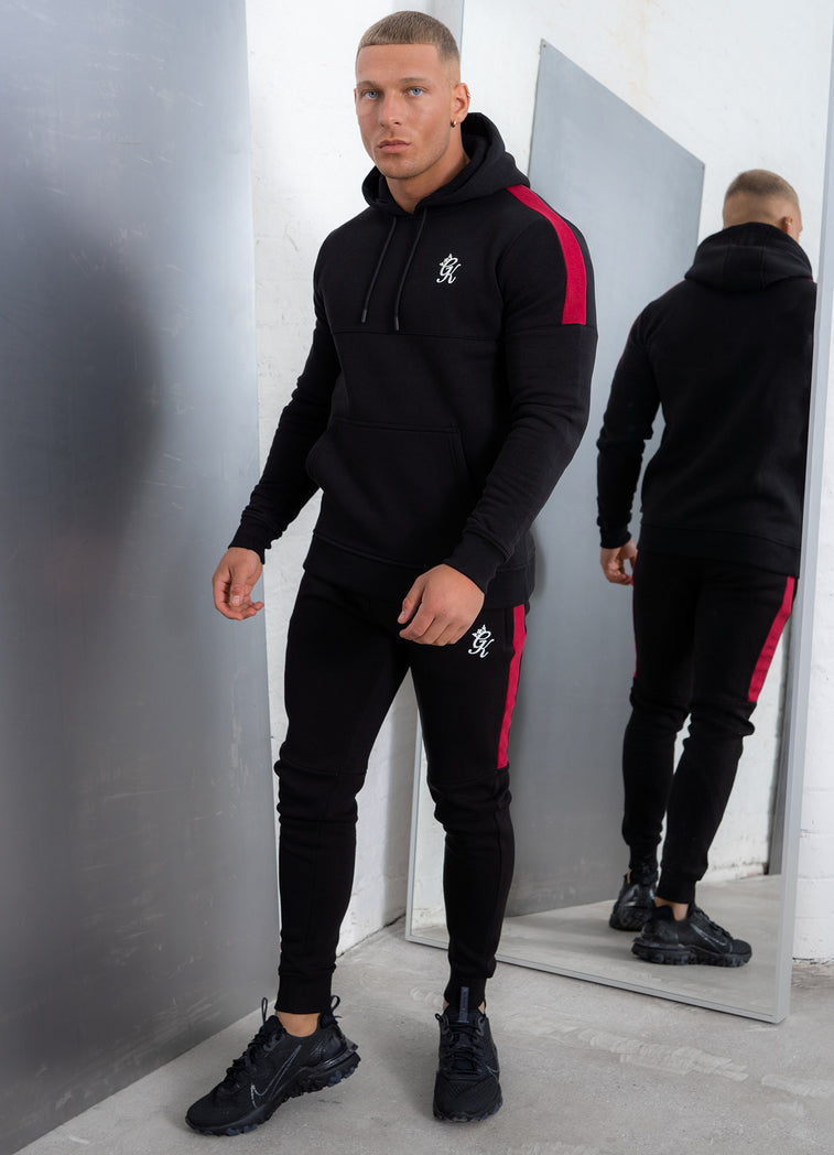black and red gym king tracksuit