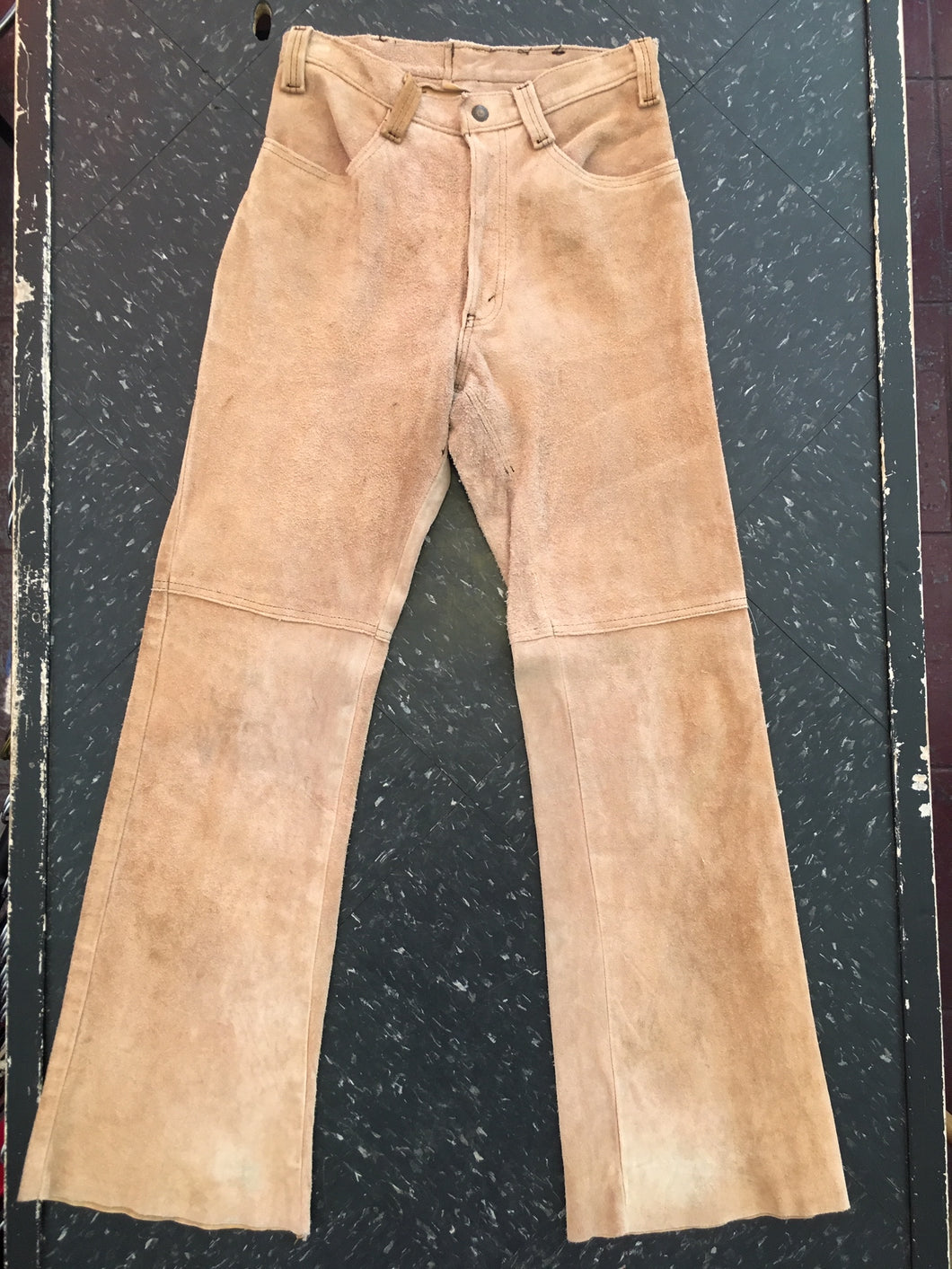 Extremely Rare 1960 S Levi S Big E Suede Jeans Golden Jackal