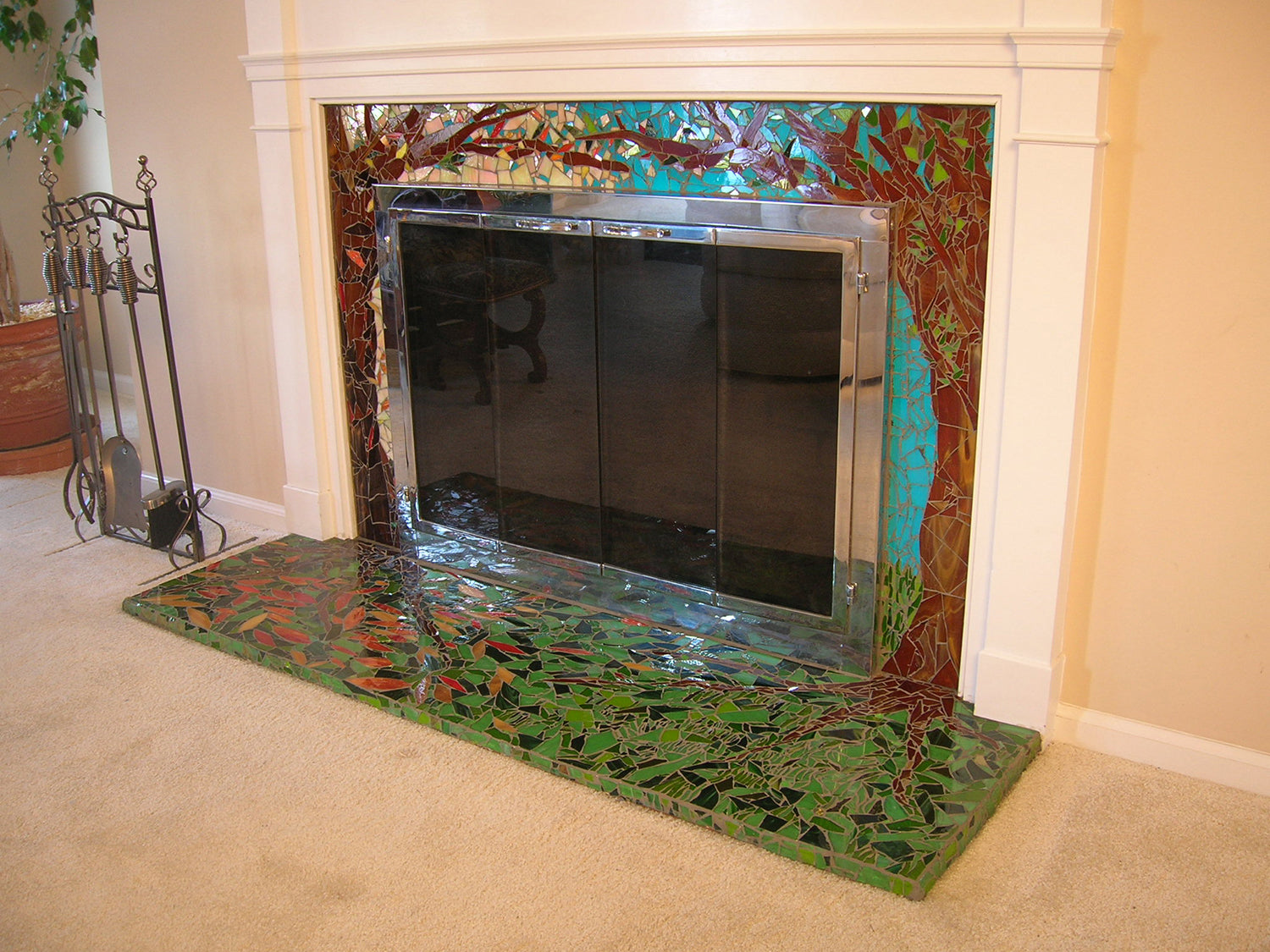Enchanted Forest Fireplace by Cathleen Newsham