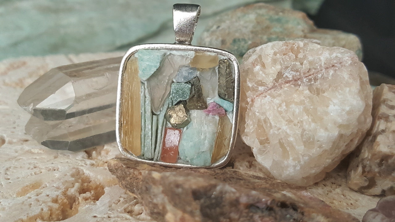 Stone pendant by Karen Sasine