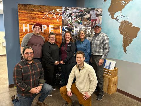 Everlast Climbing Staff photo after its Day of Caring volunteer event at Feed My Starving Children