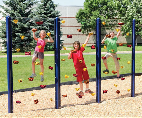 Children climbing on a Playground Wall by Everlast Climbing