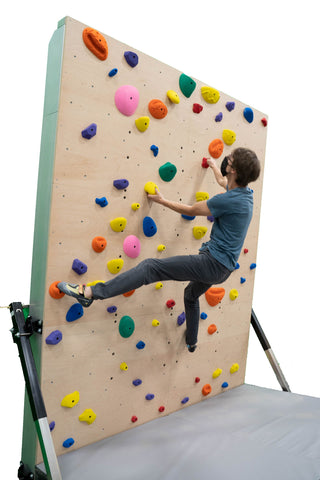 EverActive Junior Freestanding Adjustable Climbing Wall with hand holds and flooring