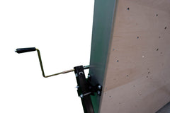 Manual crank on the EverActive Junior Freestanding Adjustable Climbing Wall