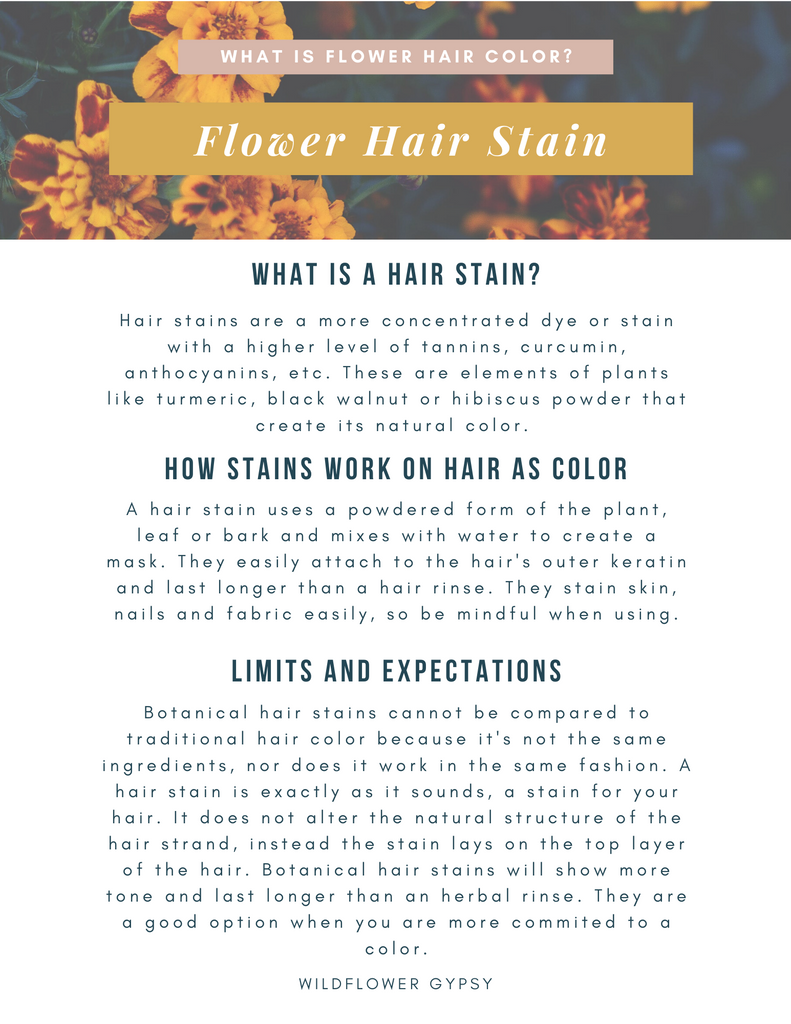 Flower Hair Stain