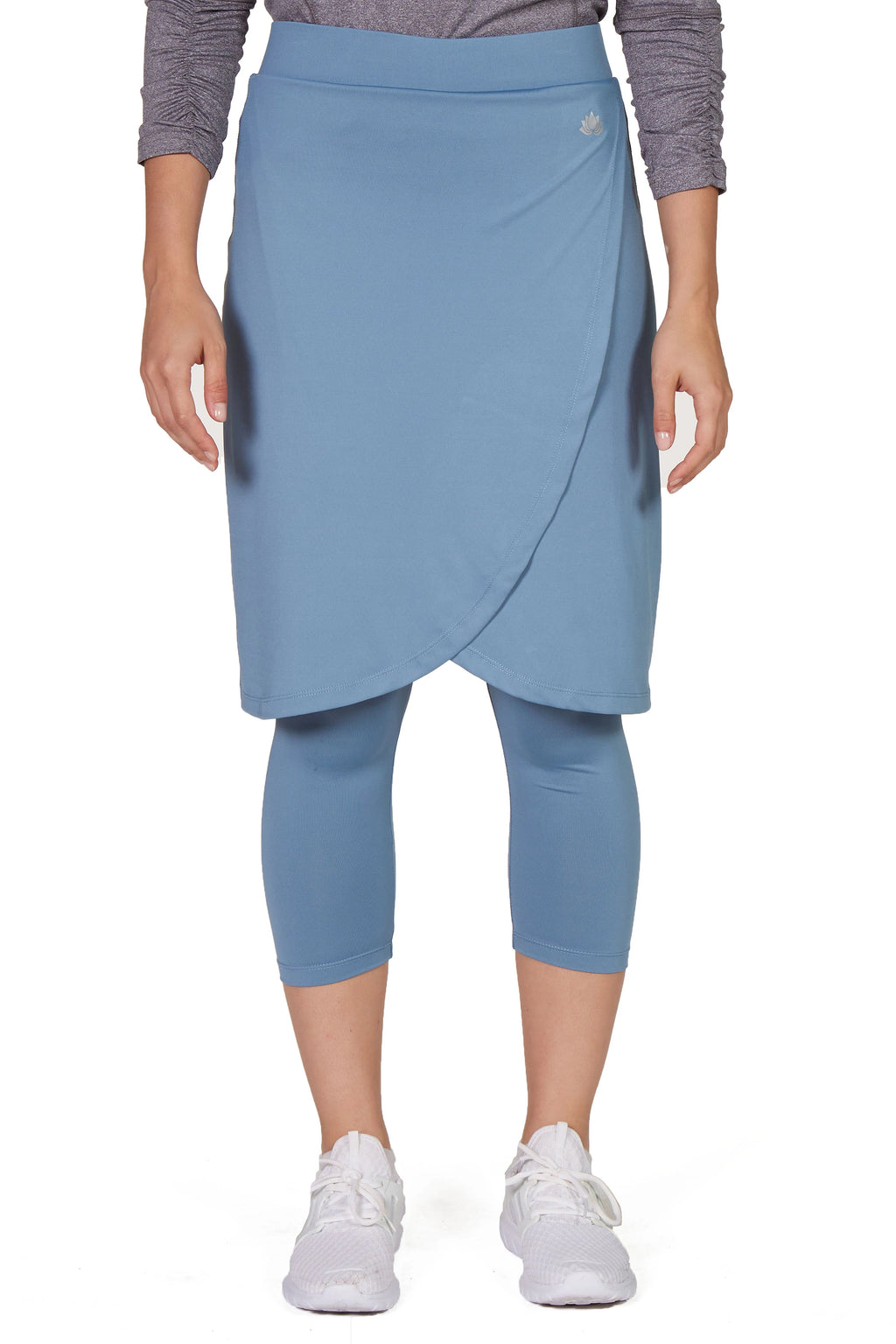 Snoga Athletics M8-BLU-XS Faux Wrap Skirt With Attached Legging