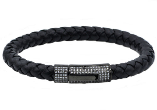 3 Round Sophisticated Design Black & Golden Color Bracelet For Men - Style  C078 – Soni Fashion®