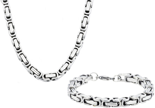 Mens Stainless Steel Anchor Link Chain Necklace