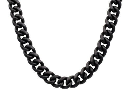 The Black Mamba® - 10mm Black Cuban Link Chain in Black Gold