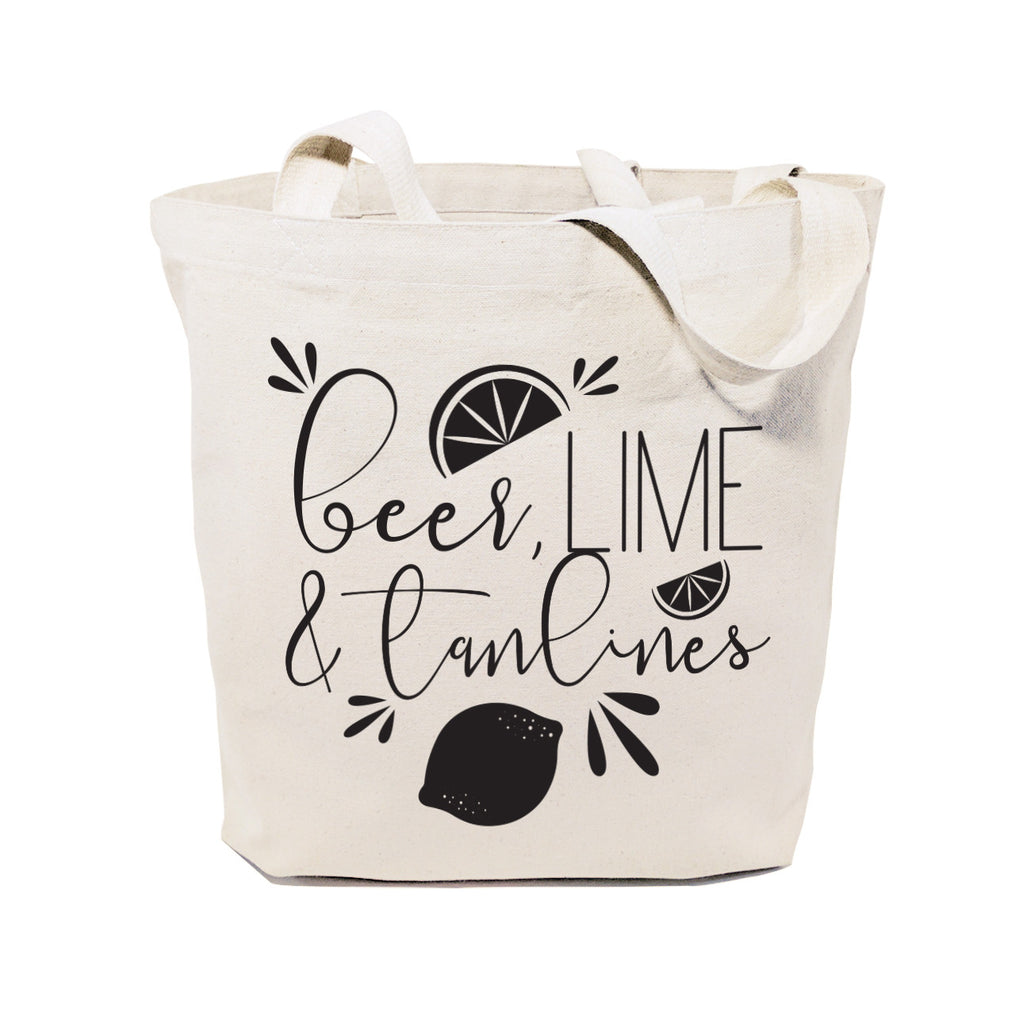 Beer, Lime and Tan Lines Cotton Canvas Tote Bag – The Cotton & Canvas Co.