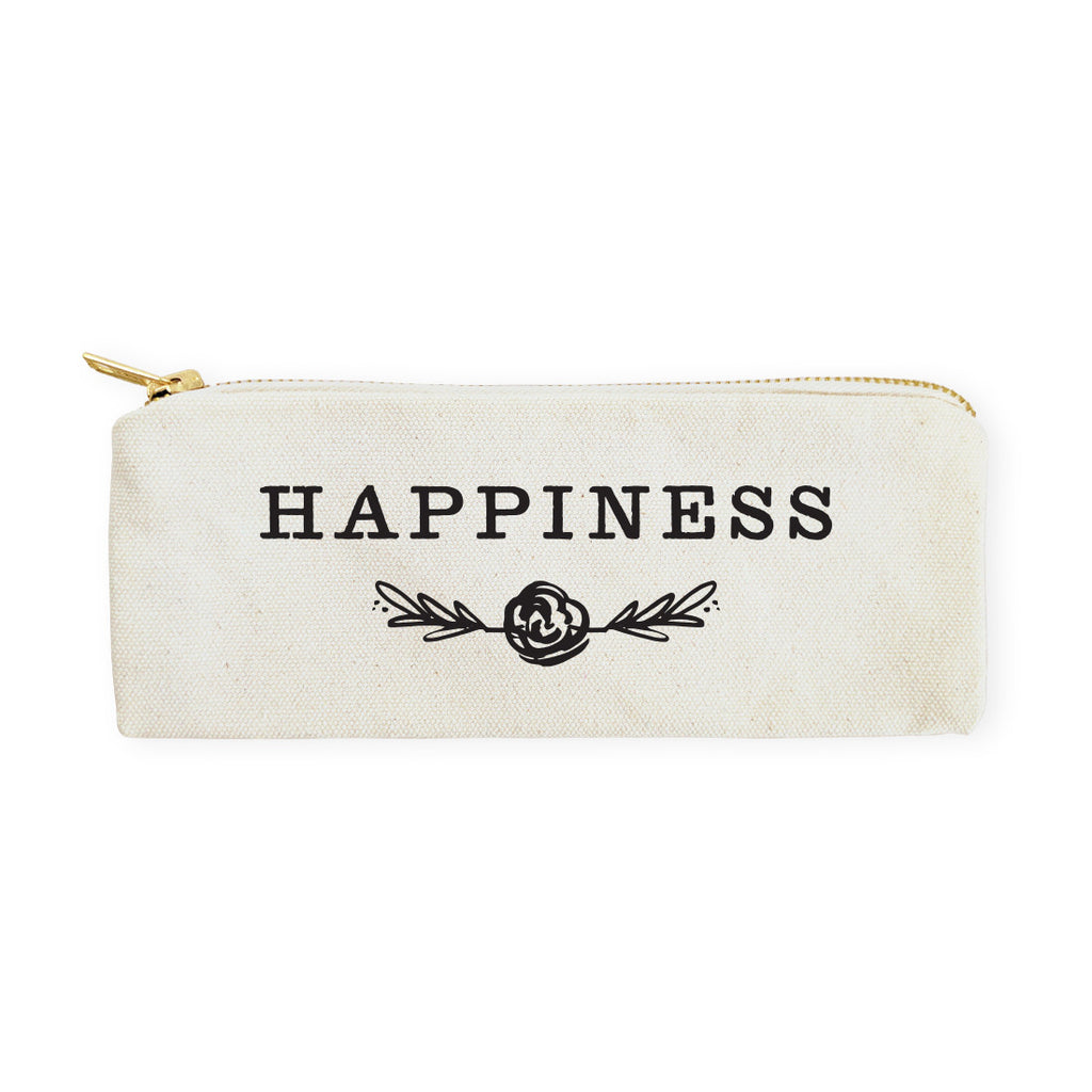 Happiness Cotton Canvas Pencil Case and Travel Pouch – The Cotton ...