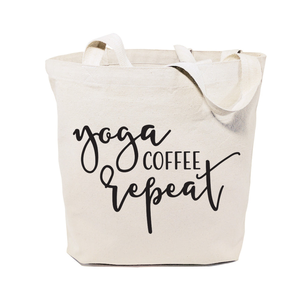 Yoga, Coffee and Repeat Gym Cotton Canvas Tote Bag – The Cotton and ...