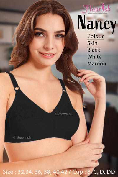 Citin Bra - Flourish - Black Bra - Non Padded & Non Wired Bra - Minimizer  Bra - Online Shopping in Pakistan - Online Shopping in Pakistan -  NIGHTYnight