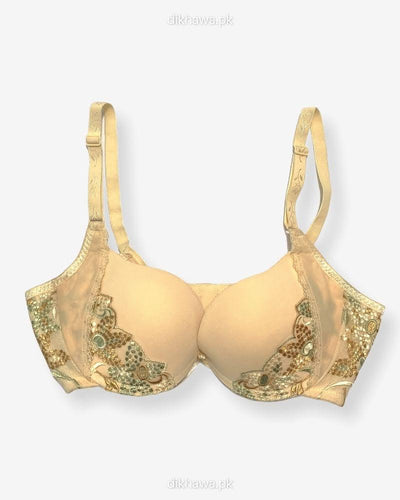 Nightynight -  Price = Rs.600.00 Pushup Bridal Bra -  Skin - Single Padded Underwired Bra - Online Lingerie, Nighty, Nightwear &  Undergarments Shopping in Pakistan.  #nightynightpk  #online #shopping #pakistan