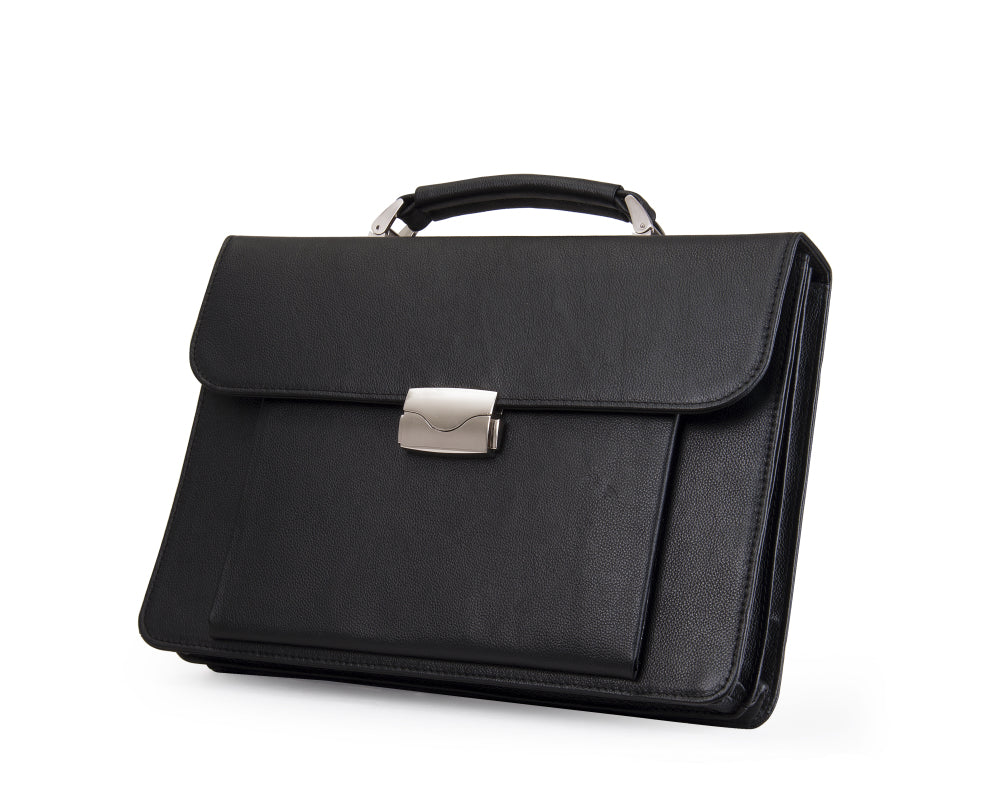 Business Leder Aktentasche Mit Griff Fur Ipad Macbook U A Devices Schwarz Classiquer