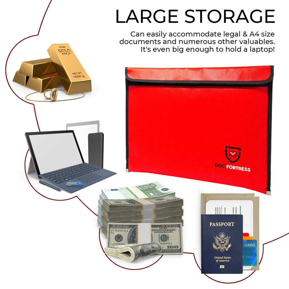 Fireproof Document Bag with Lock – Vintez Technologies