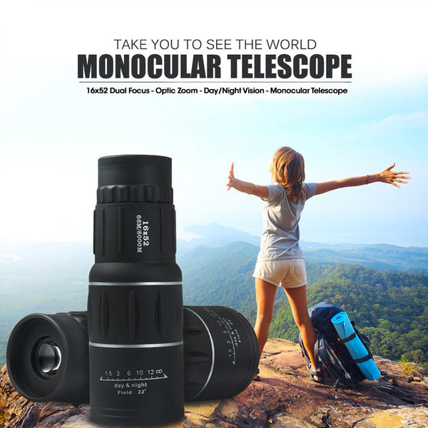 16x52 Dual Focus Monocular Telescope / Monocular Scope