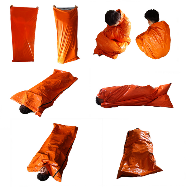 Emergency Sleeping Bag Survival Bag 2 Pack | Survival Sleeping Bag  Emergency Sleeping Bags Emergency Bivy Sack | Portable Emergency Blanket  Survival