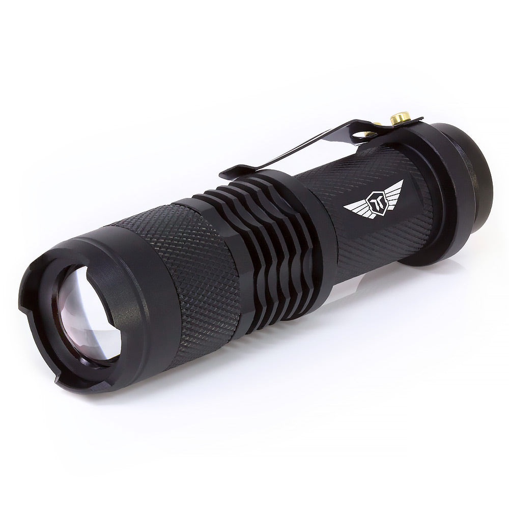 Powerful Self Defense Led Flashlight Torch Q5 Zoom Flash Light