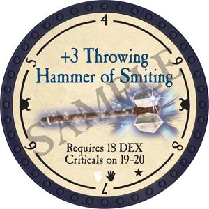 +3 Throwing Hammer of Smiting - 2018 (Blue) - C53
