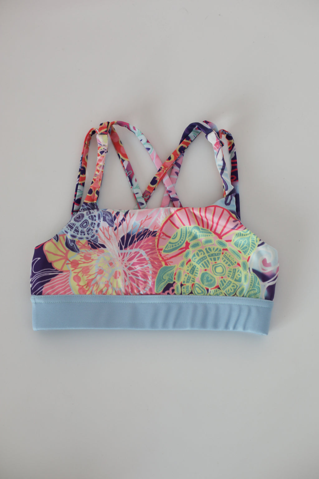 Pink & Yellow Coral Crop Top – GMD Activewear Australia