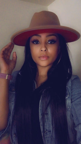 Beige Red Bottom Fedora - Cynt's Fashions Boutique 