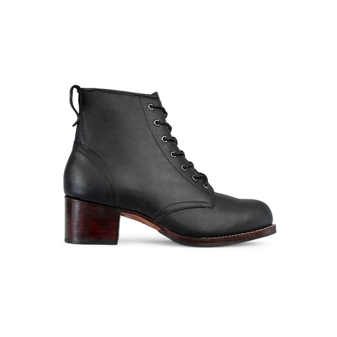 Women's Leather Block Heel Combat Boots | The Elena – Adelante Shoe Co.