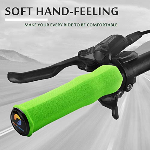 topcabin ergonomic design bicycle handlebar grips widen holding surface