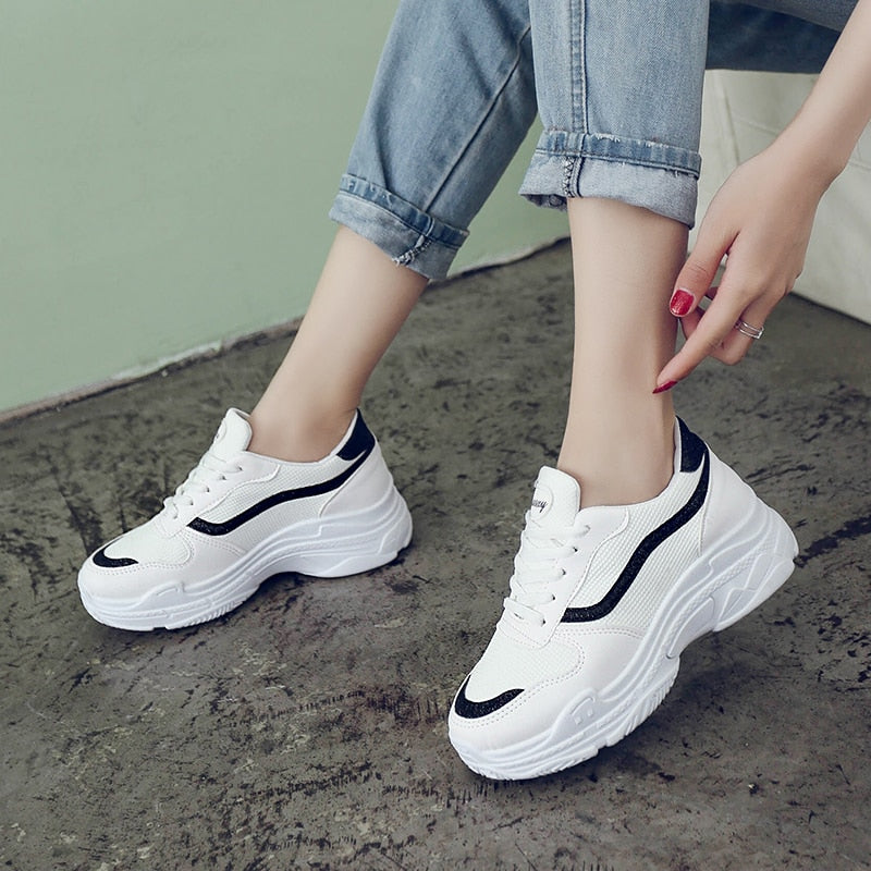 white shoes fashion female