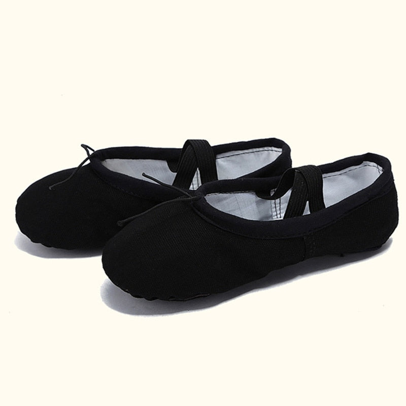 black flat dance shoes