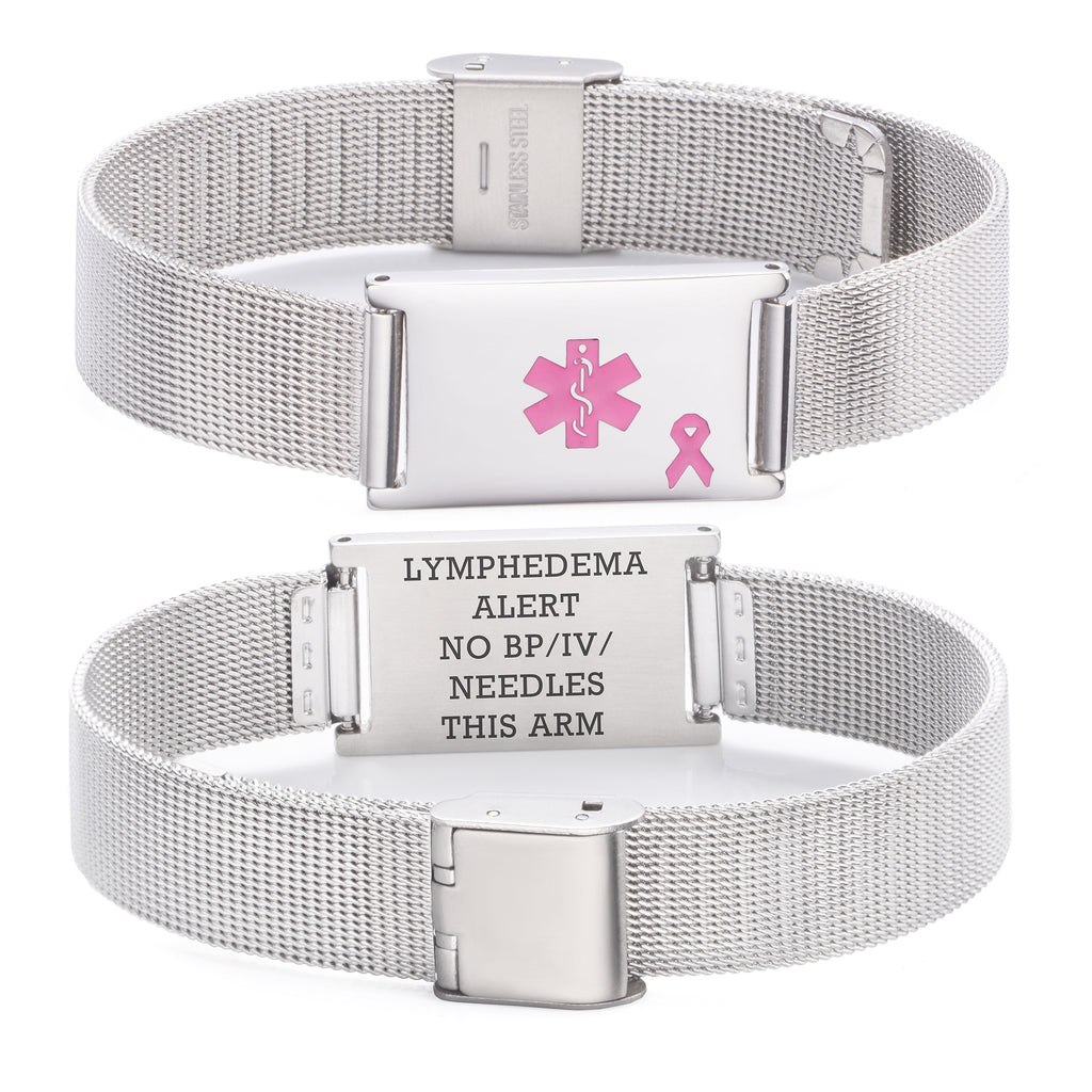 Lymphedema Alert Medical Id Alert Bracelet For Breast Cancer Linnalove 7079
