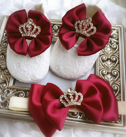 burgundy shoes for baby girl